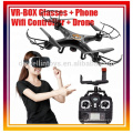 DWI 3D VR Drone with VR Box Glasses Wifi Phone FPV quadcopter with camera
 DWI 3D VR-BOX Glasses +Wi-Fi Control 2MP Camera Quadcopter Wifi Phone  FPV Quadcopter With 3D Glasses 
VR -BOX Glasses +Wi-Fi Controller+Drone+Phone